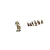 Nordic Resin Knight Statue And Christmas Nativity Scene Figurines Abstract Art Ornament Set for Desk