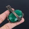Emerald Pendant, 999 Copper Wire Wrapped Pendant Gemstone Jewelry, Handmade Pendant Amazing Jewelry, Gift For Her