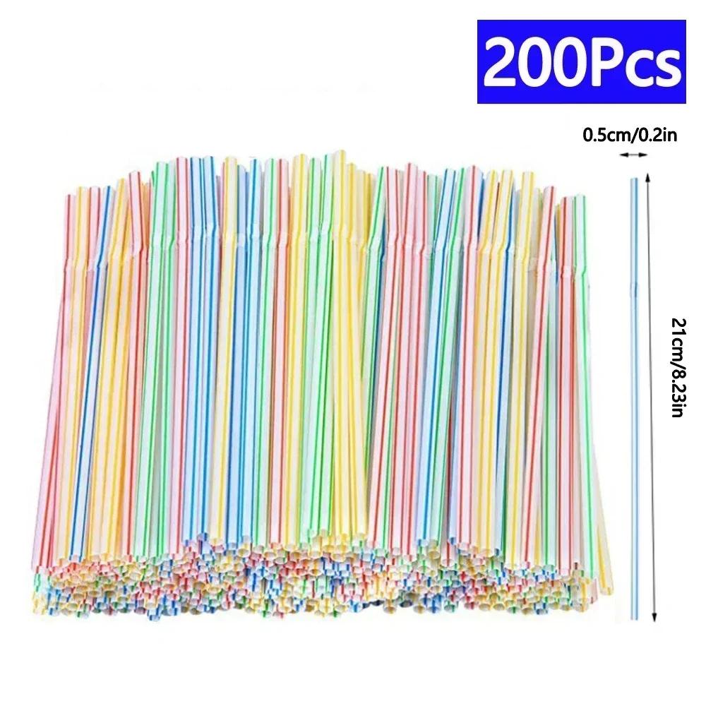 Multicolour Drinking Straws cocktail Bar Cola Straw Party Wedding Straws