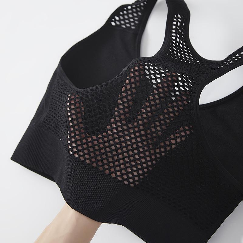 Front zipper sports fitness bra Hollow beautiful back Comfortable and breathable hot sale Seamless women's underwear