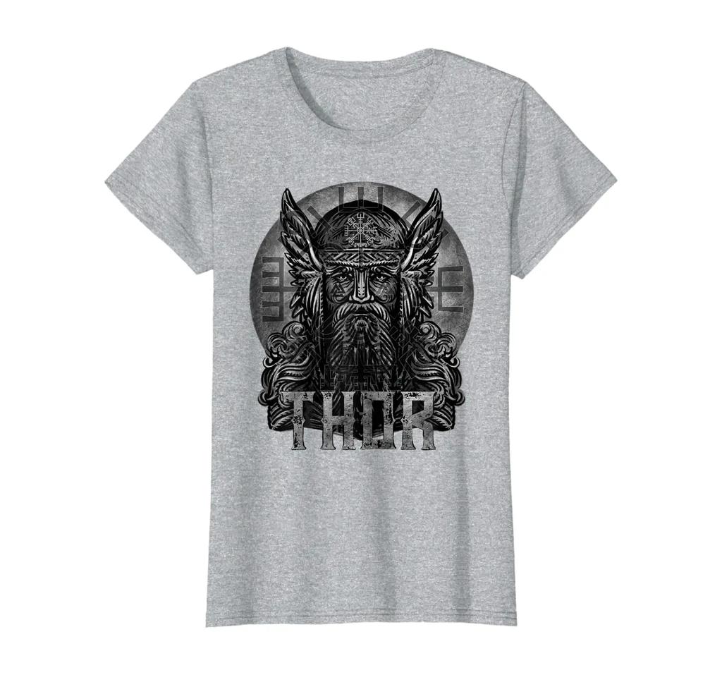 Norse God Thor Pagan Runes Nordic Myth TShirt 100 Cotton ONeck Summer Short Sleeve Casual Mens Tshirt Size S3XL