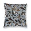 Old World Otters Square Pillowcase Polyester Linen Velvet Printed Zip Decor Bed Cushion Cover 45X45