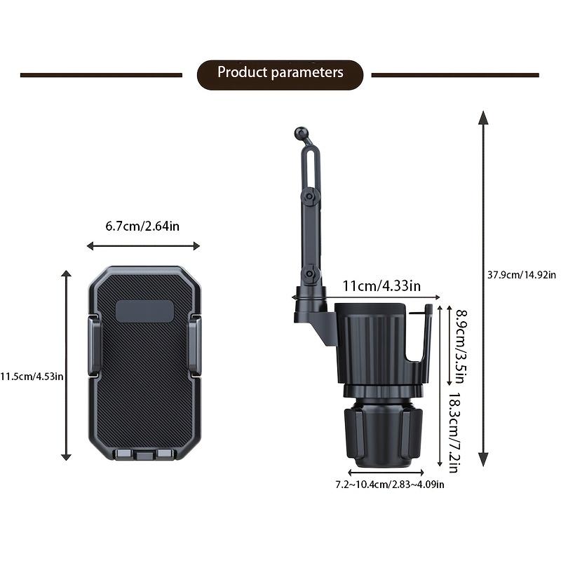 360° drehbarer 2-in-1 Auto-Becherhalter+Handyhalter erweiterbare Basis für Auto-Getränkehalter und Handy-Adapter