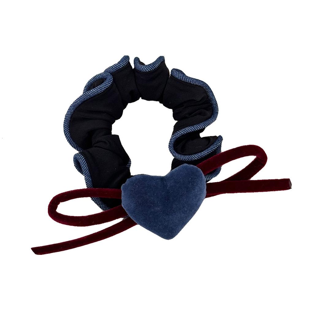 Samtherzförmige Schleife Haargummi und Stirnband sind vielseitig zum Binden von Dutts und als Haaraccessoires