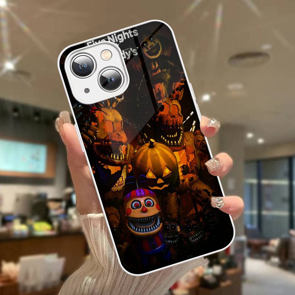 F-FNAF Five-nights-At-Freddys For iPhone 14 13 12 Mini 11 Pro XS Max X XR 14 Plus Tempered Glass Cover