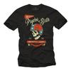 Vintage Rockabilly Mens T-Shirt with Biker Skull - Mens Skull Motorcycle