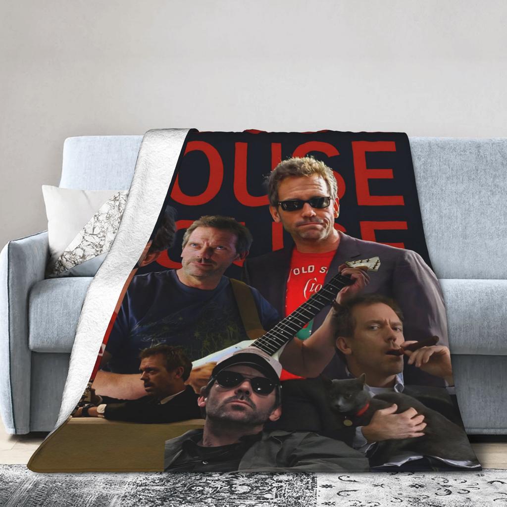 Dr. Gregory House Blankets Quality Warm Soft House MD American Television Bedding Throws Winter Travel Bedroom Funny Bedspread