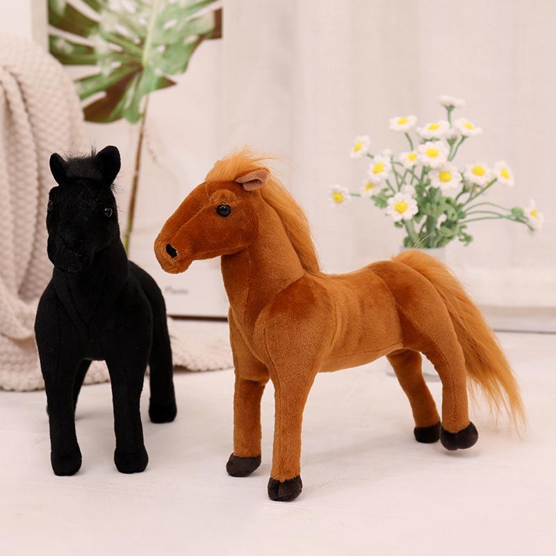 Little Pony Black Horse Plush Toy - Cloth Doll Gift & Home Ornament