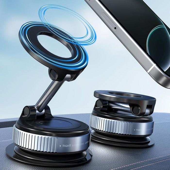 Support Téléphone - Universel - Noir - Magnétique - Antidérapant - Rotatif 360°
