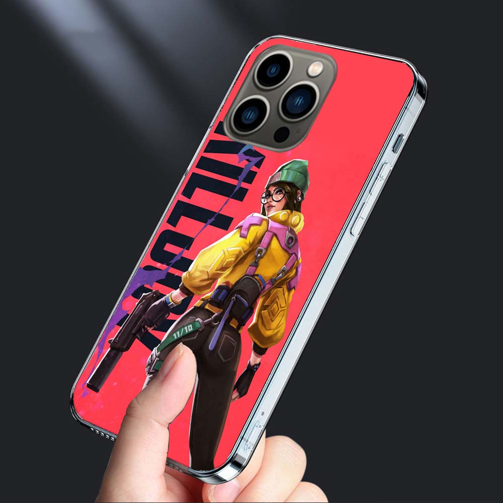 Valorant Killjoy Phone Case For Iphone 16E 15 Pro 14 Plus 17E 16 17 Pro Max Air 11 12 13 Mini Shockproof Capa Cute Cover TPU