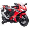 Electric Motorcycle with HONDA Licence for 3-5 Years with Headlights Horn Music and Auxiliary Wheels 90x44x52 Cm Red