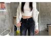Women's Water-Washed Micro-Flare Jeans - Hot Girl Style, Slim Fit, Body-Shaping, Trendy INS Fashion, Draped Horseshoe-Shaped Long Pants.