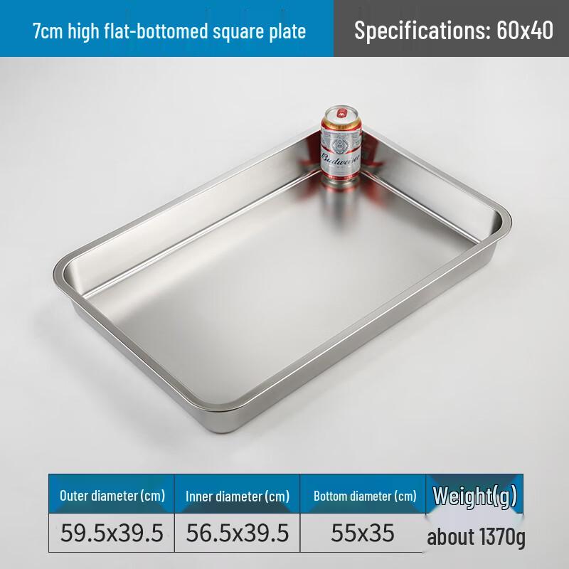 Thickened Deep Stainless Steel Rectangular Draining Basin with Lid