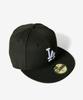 New Era 59FIFTY Los Angeles Dodgers Black Size 7 Cap, & White, 1/8" [Used]