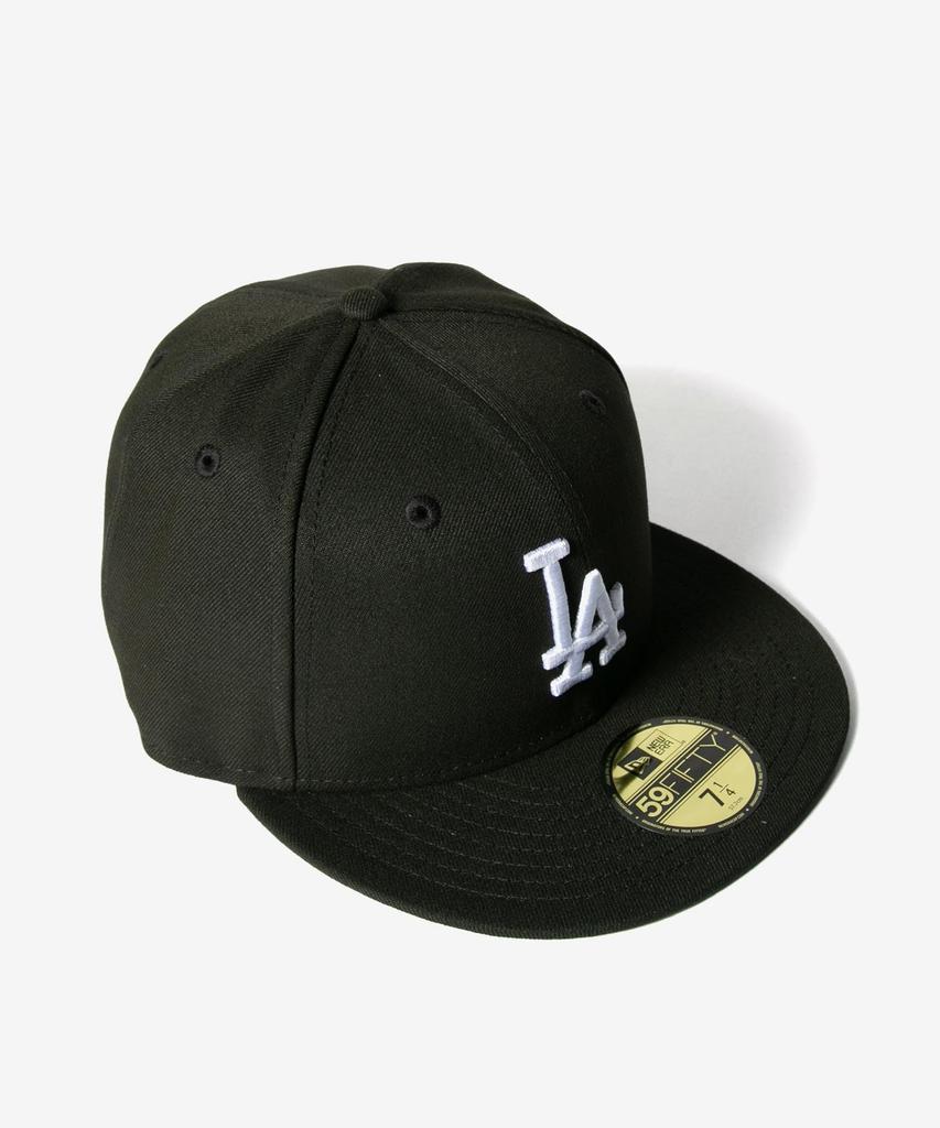 New Era 59FIFTY Los Angeles Dodgers Black Size 7 Cap, & White, 1/8" [Used]