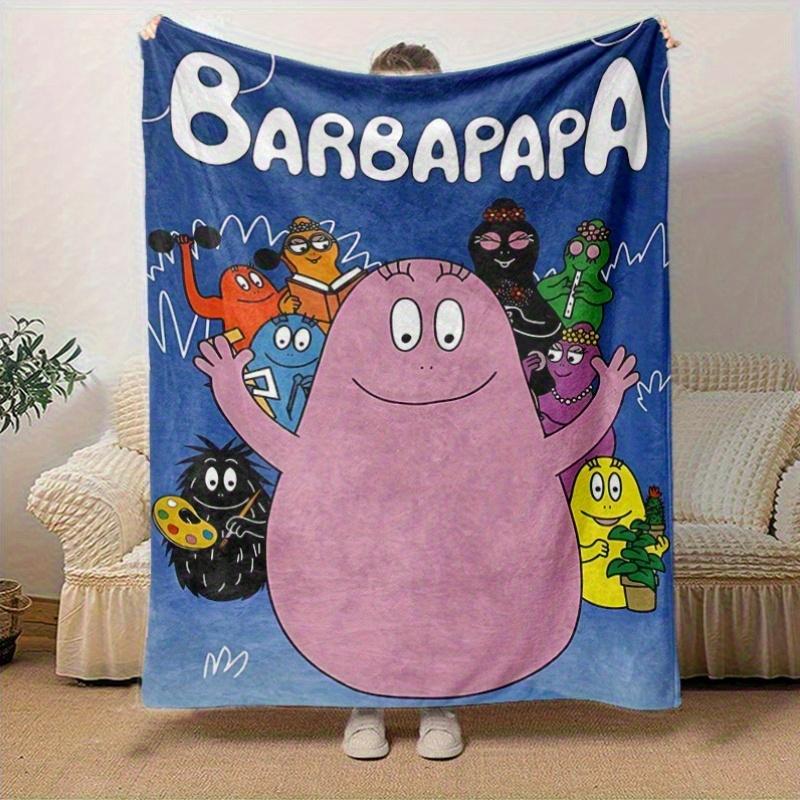1 Stück, Barbapapa Kuscheldecke, Weiche & Gemütliche Decke für Heimdeko, Sofabezug, Reisen, Camping, Büro-Nickerchen, Geschenke für FreundeB020