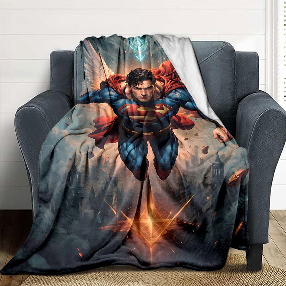 1pc Superman Wings Flannel Blanket - Soft Warm Throw for Home, Office, TravelL1373