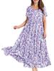 2024 New Women's Summer Mid-Length Printed Pullover Dress