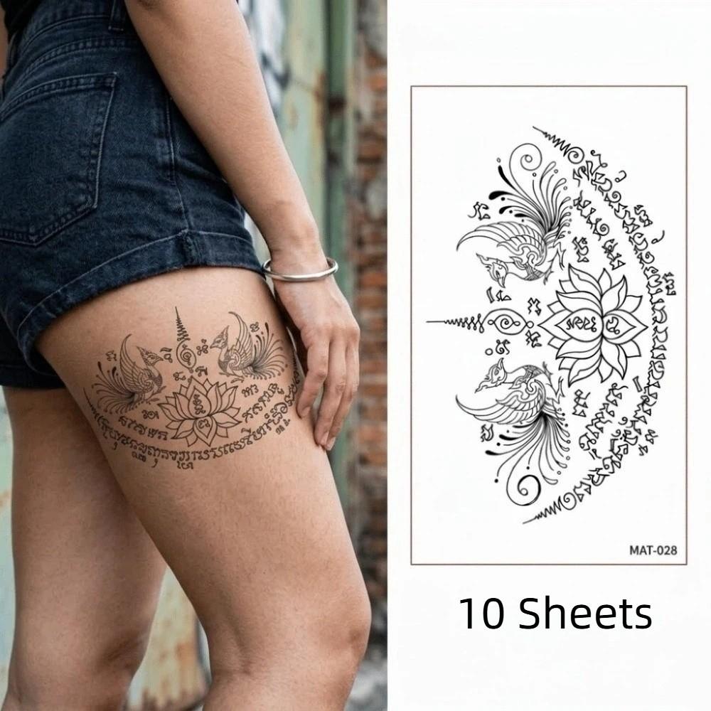 10 Sheets Instant Temporary Tattoo Water Transfer Decals Body Art Sticker Finger Hand Legs Arm