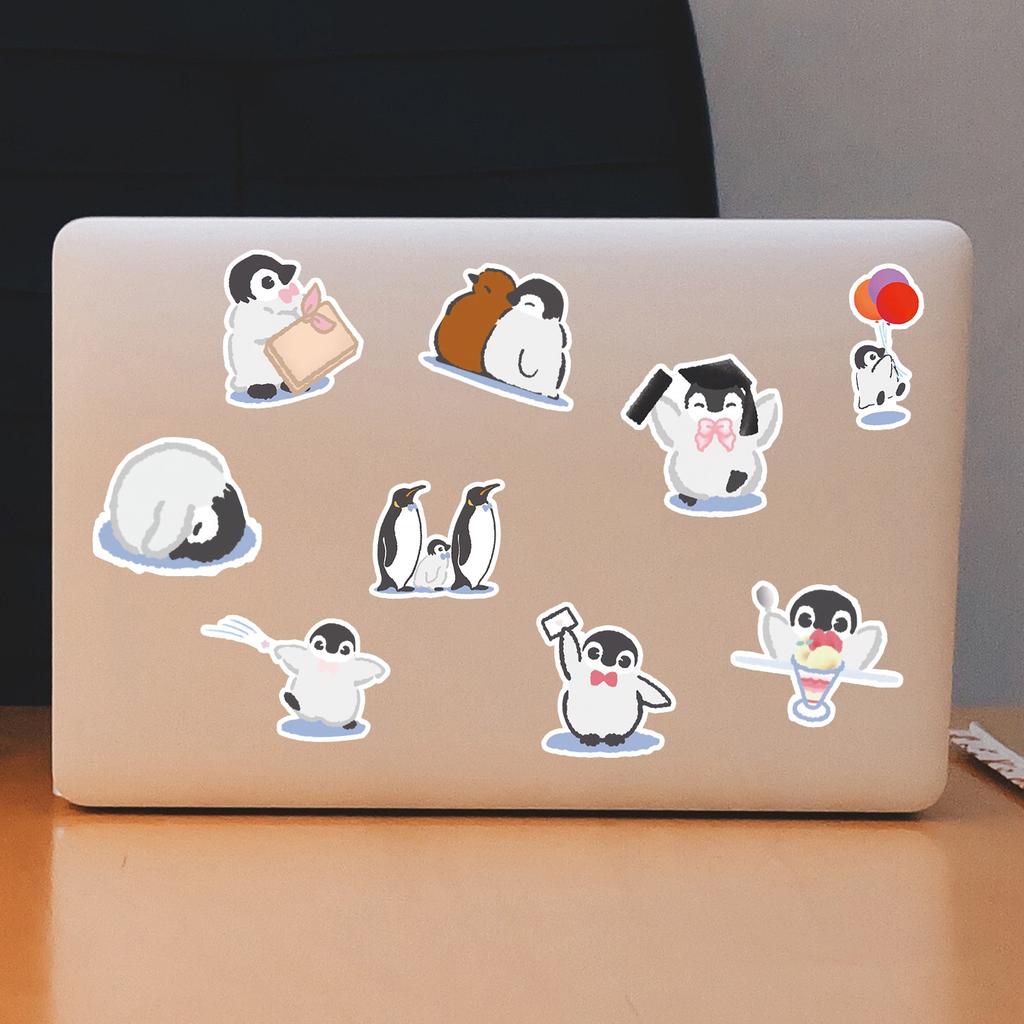 100 Watercolor Penguin Graffiti Stickers Mobile Phone Computer Water Cup Decoration Stickers Waterproof Creative Children Cartoon Stickers