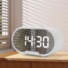 New LED Mirror Alarm Clock Simple Large Screen Digital Clock Student Wake Up Artifact Desktop Electronic Clock