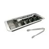 Stainless Steel Ice Cubes Tray 18-Slot Metal Ice Cubes Tray with Easy Release Handle Ice Cubes Maker for Freezer