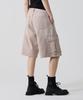 UNKNOWN PLANET Bermuda Wide One-Pleat Washed Cargo Shorts Vintage Beige