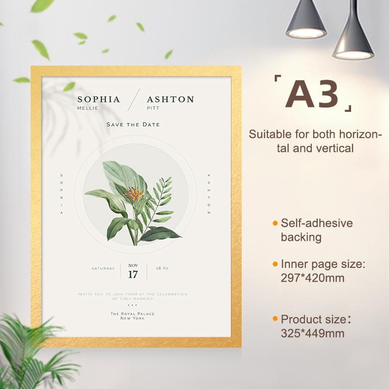 A3/A4 Magnetic Picture Frames Wall Kpop Pocard Holder Display Decor For Wall Window Office Advertise Fridge