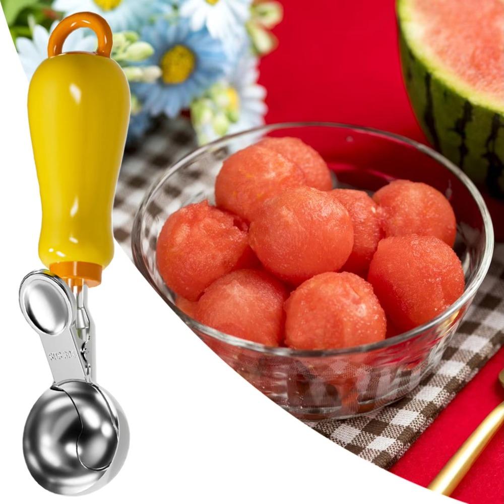 Hangable Ice Cream Scoop Stainless Steel Melon Fruit Ball Scooper Fruit Baller  Ice Cream Dispenser