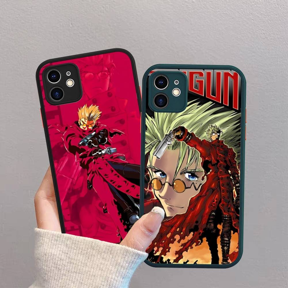 Classic Anime T-TrigunS Matte Translucent Phone Case For Iphone 16 ProMax 15 14 13 12 11 X XS PRO Plus