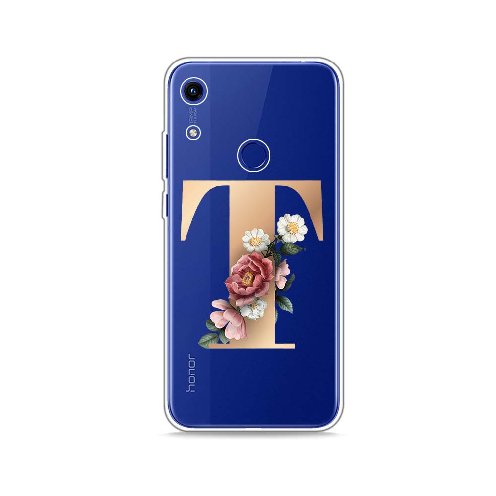 Letter Alphabet Flowers Z Silicone Cover For Honor 10X 9X 8X MAX 20 10 9 8 8A 8C 8S Prime 7A Pro Lite Soft Phone Case