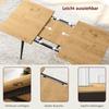 Extendable Dining Table, Expandable Table for 6-8 People, Kitchen Table with Solid Steel Legs