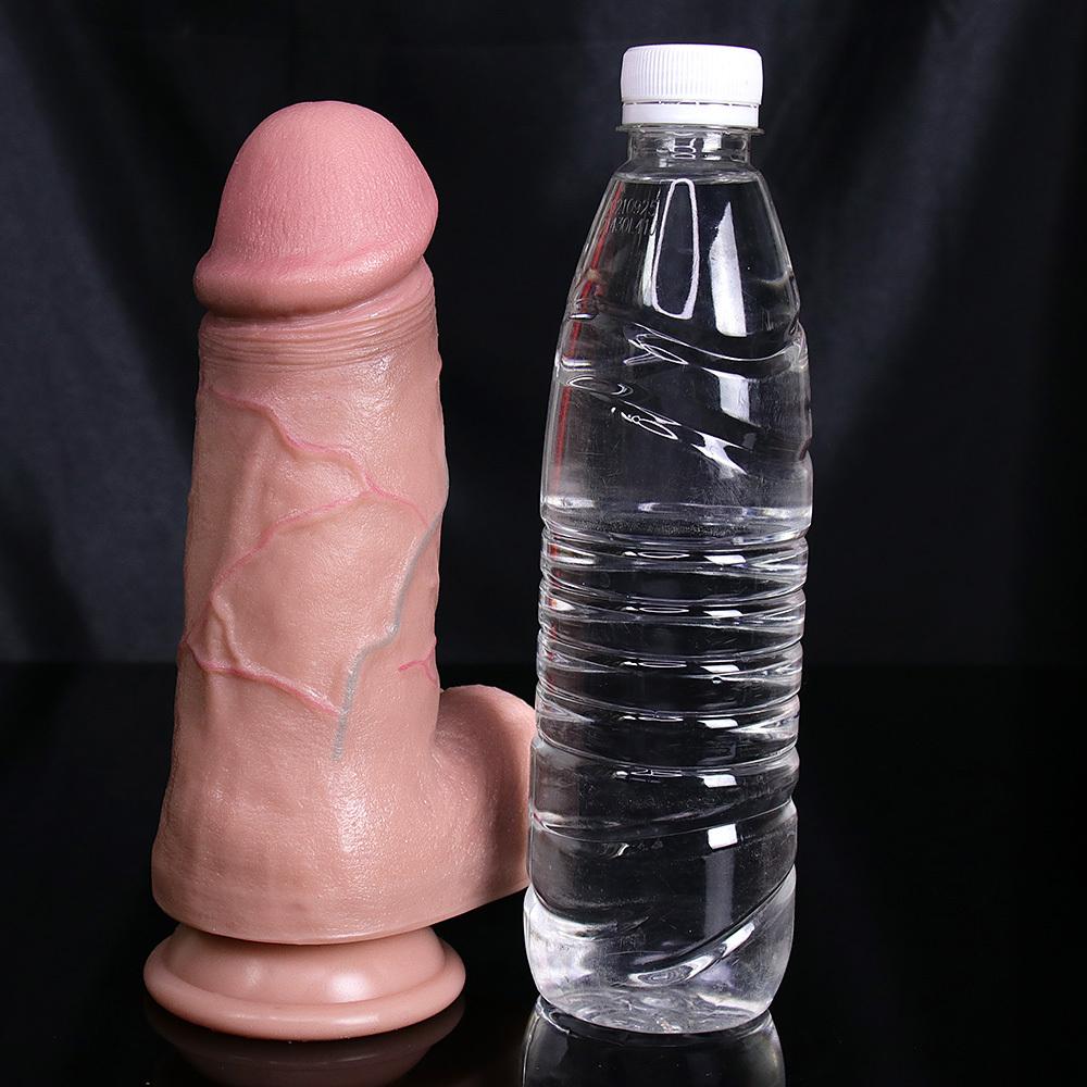 Realistic Silicone Massager with Strong Suction Cup, Manual Design, Body-Safe Material, Easy to Clean, No Battery Required