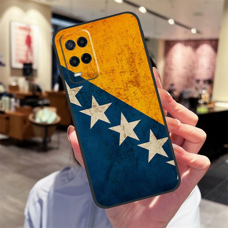 Bosnia and Herzegovina Flag Case For Oppo A17 A77 A80 A40 A60 A98 A78 A18 A38 A58 A16 A76 A96 A74 A94 A54 A57S A15 Cover