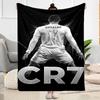 Ronaldo's Iconic Number Seven Blanket Ultra-Soft Suitable for Office Chair Livingroom Chair Four Seasons Universal Digital Print
