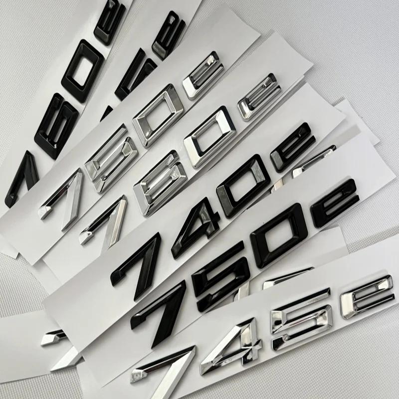 3D ABS Auto Kofferraum Wörter Buchstaben Logo Abzeichen Emblem Aufkleber für BMW 7er Serie 730e 740e 745e 750e 760e F01 F02 G11 G12 uw2
