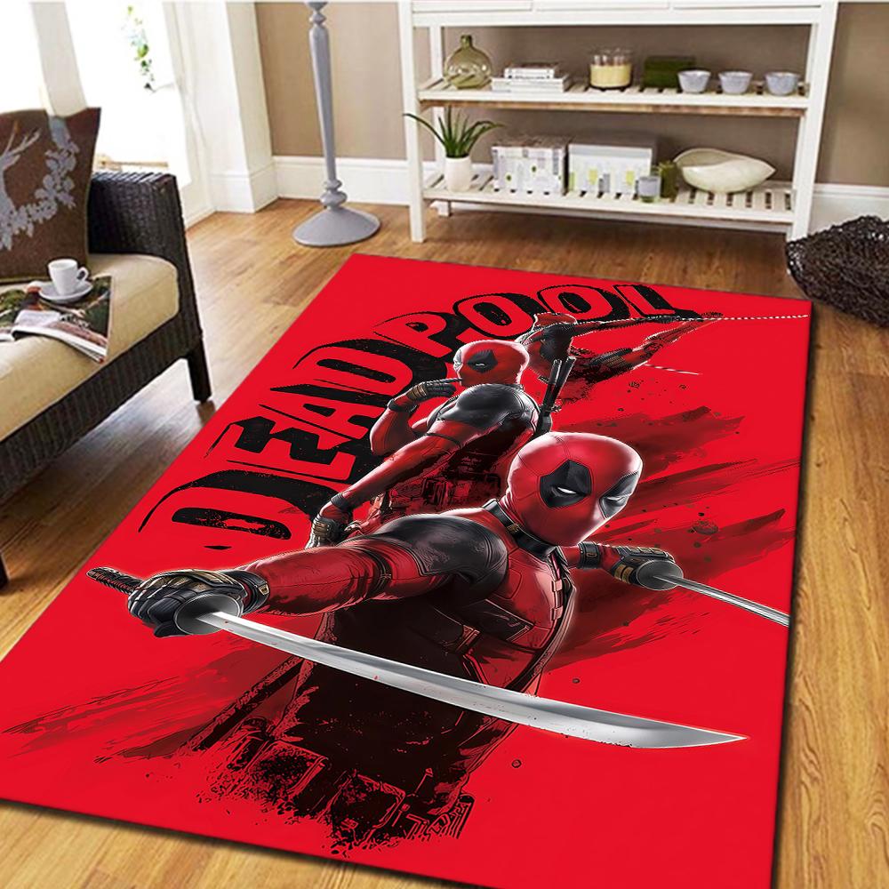 

Deadpool Carpet for Living Room, Digital Print Floor Mat, Cool Movie Bedroom Rug, Home Decor Play Mat -HYQ5 60x90cm