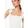 Damen Kurzkleid mit Blumenmuster, Spaghettiträgern, ärmellos, rückenfrei, A-Linie