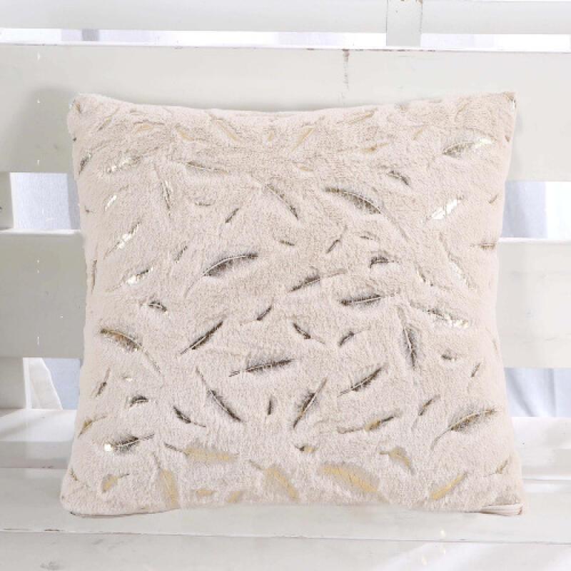 43X43Cm Cushion Cover Short Plush Gold Plated Throw Pillow Embedded Decoration Cushion Home Pillow Cover Coreless Single Pillow Cover