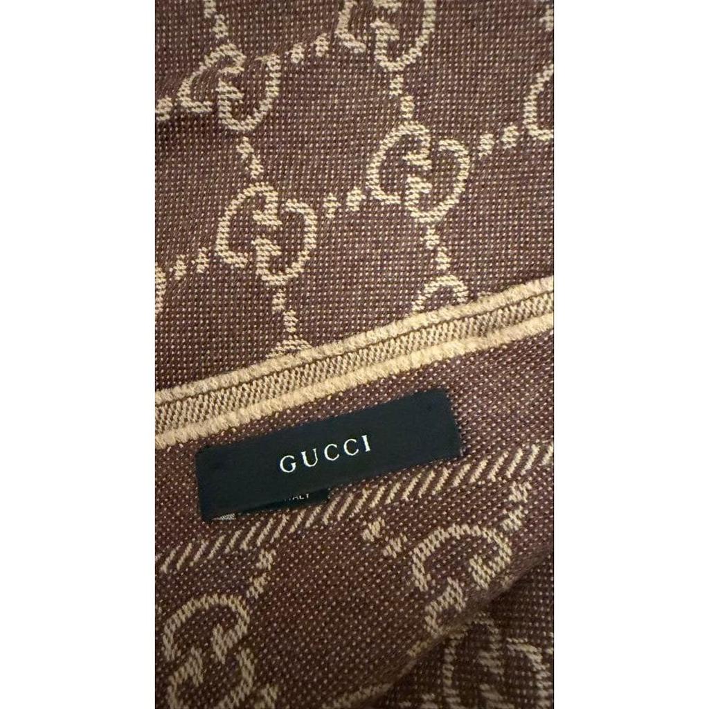 Used GUCCI GG Logo Stole 70x195cm