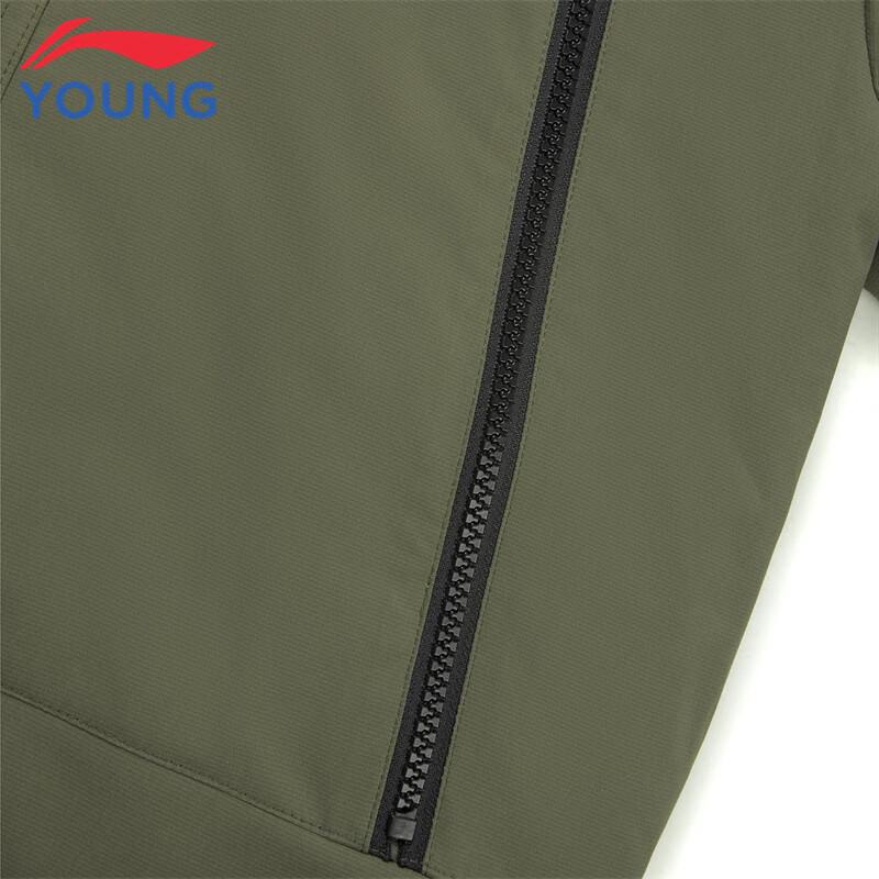 LI-NING Boys' Water-Repellent Duck Down Mid-Length Puffer Jacket