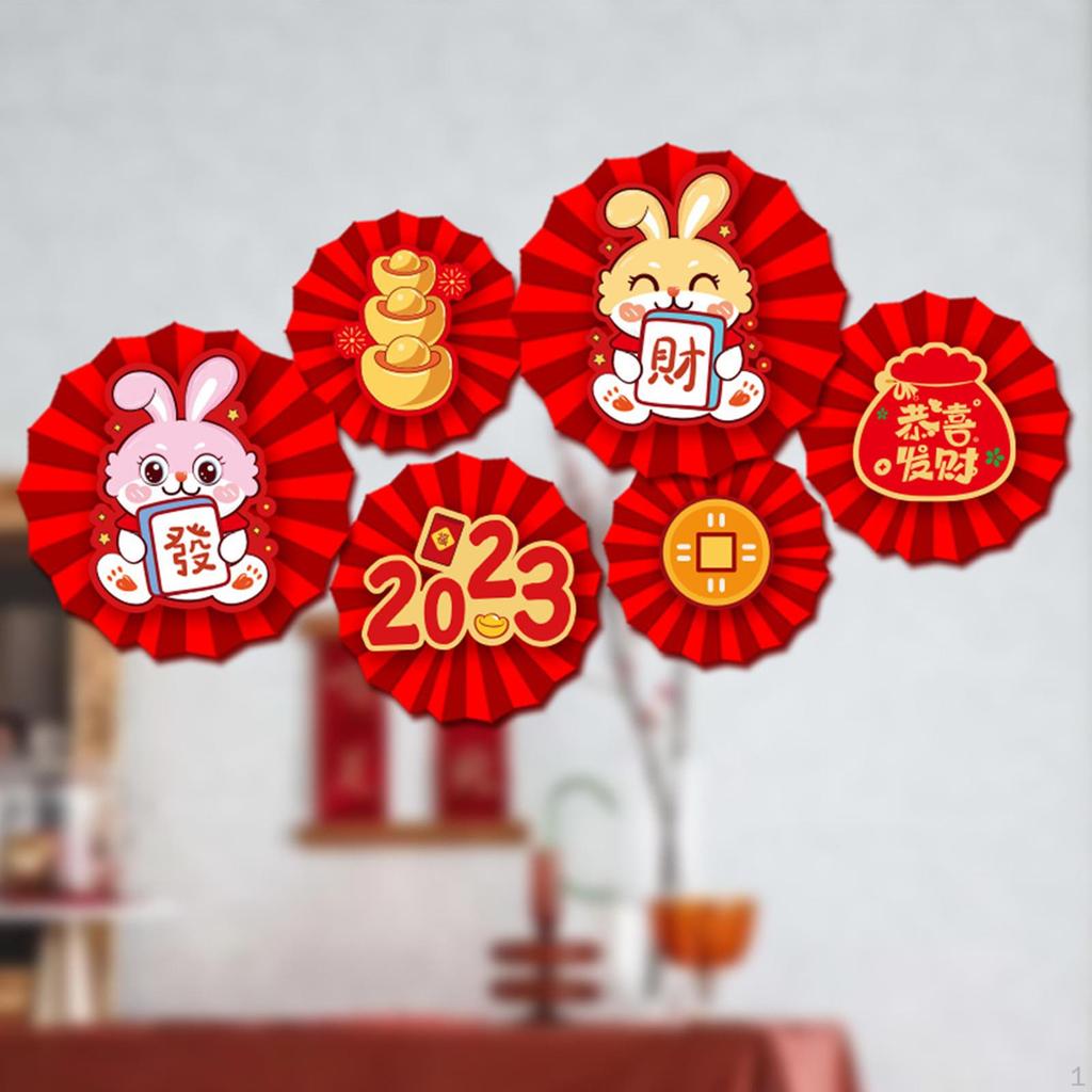 Chinese Decoration Home Decorations Red Paper Flowers Fan for