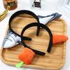 Carrot and Shark Headband Set - Cute, Funny Hairpin for Adults, Internet Celebrity Style