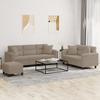 Vidaxl Set de Living din 3 Piese, Taupe, Microfibră