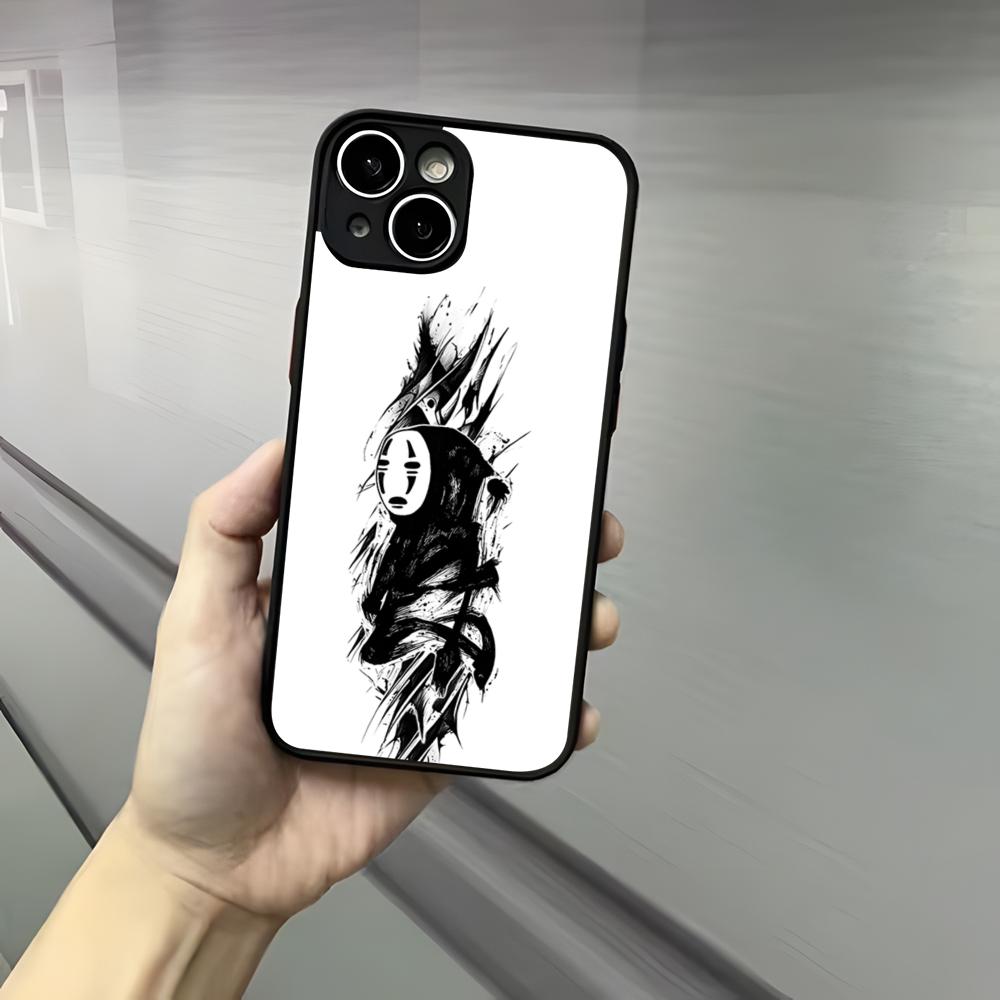 Cartoon H-Hayao M-Miyazaki Phone Case For Iphone 17 16 15 14 13 12 Pro Max Xr Air Plus Skin Feel Black Hard Shell Cover