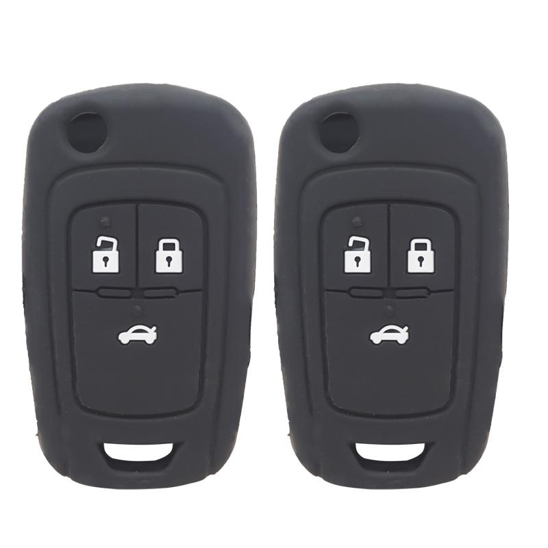 Cocolockey Silicone Rubber Car Key Cover Case For Chevrolet Cruze Aveo Malibu Cruze Spark Sail For Buick Keys Protection Holder