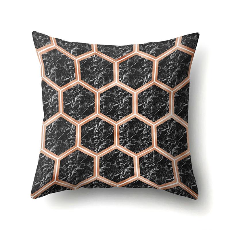 Polyester Pillow Case Automobile Decoration Home Printed Pillow Case Waist Cushion Cover Car Cushion Head Cushion Cover