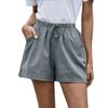 Women Solid High Waist Cotton And Linen Shorts Pants Casual Beach Shorts