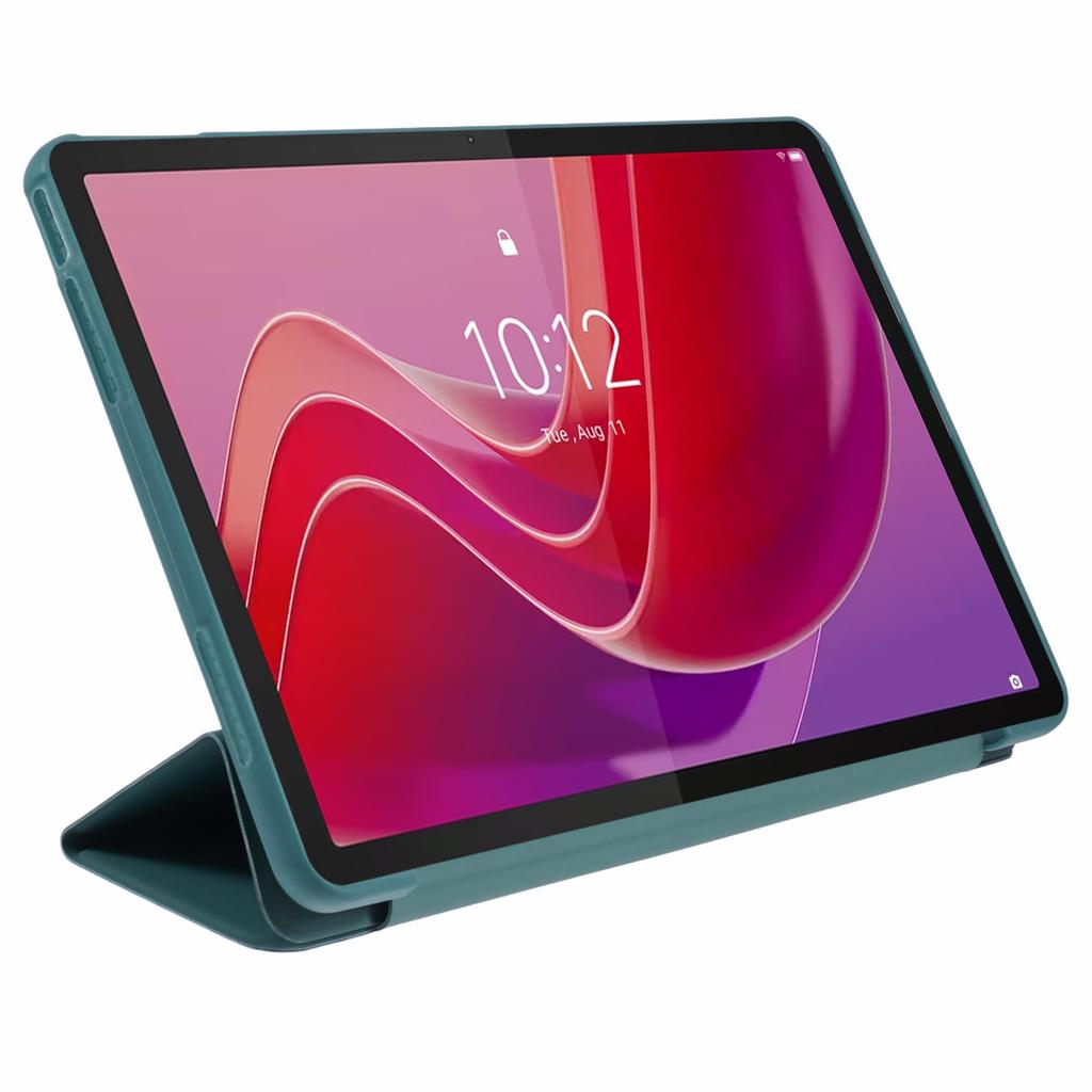 For Lenovo Tab M11/Xiaoxin Pad 11 2024 Case Leather+Silicone Tri-fold Stand Shell Tablet Cover