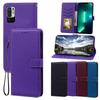 PU Leather Flip Wallet Phone Case for Xiaomi Redmi Note 10 5G,POCO M3 Pro 5G Litchi Texture Card Holder Kickstand Wrist Strap Protective Cover